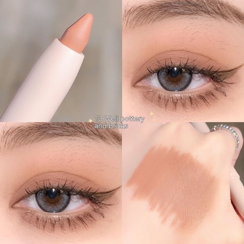 Crouching Silkworm Eyeliner Pen Makeup Brightening $10.44 Dana Fashion Color Classification: 13 Color Clay Brick makeup Product information: Color classification: 01 color matte white, 02 color Pearl White, 03 color fluorescent flash, 04 # M apricot, 05 c