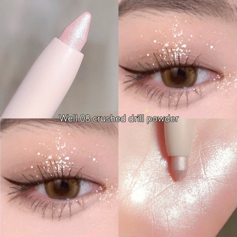Crouching Silkworm Eyeliner Pen Makeup Brightening $10.44 Dana Fashion Color Classification: 08 Diamond In The Debris Pink makeup Product information: Color classification: 01 color matte white, 02 color Pearl White, 03 color fluorescent flash, 04 # M apr