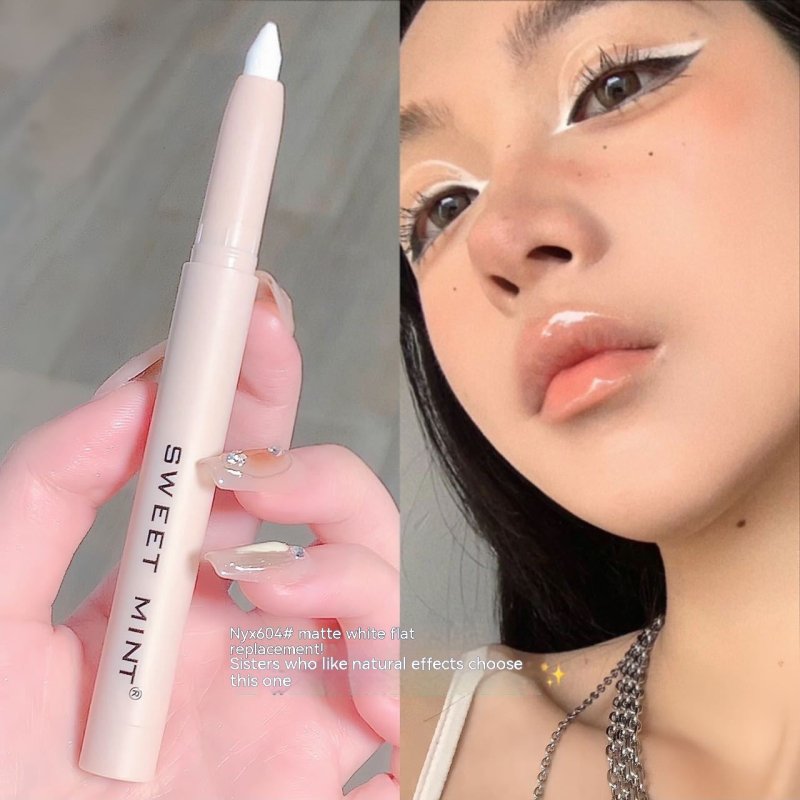 Crouching Silkworm Eyeliner Pen Makeup Brightening $10.44 Dana Fashion Color Classification: 01 Color Matte White makeup Product information: Color classification: 01 color matte white, 02 color Pearl White, 03 color fluorescent flash, 04 # M apricot, 05