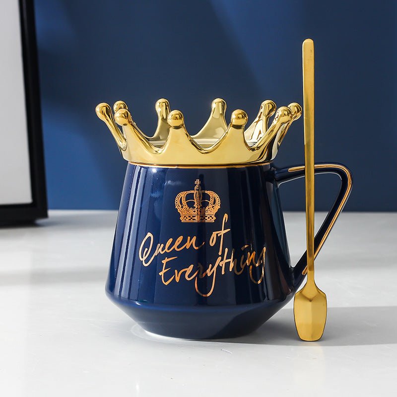 Crown Creative Mug $53.91 Dana Fashion Color: Navy Dana's Kitchen Characteristics: The mug of mugs with the Christmas theme, the material is ceramic and wooden. Special process for making cup, can see the logo inside the cup. Non-slip handle, can save hot