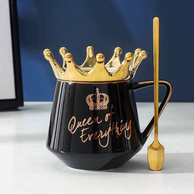 Crown Creative Mug $53.91 Dana Fashion Color: Black Dana's Kitchen Characteristics: The mug of mugs with the Christmas theme, the material is ceramic and wooden. Special process for making cup, can see the logo inside the cup. Non-slip handle, can save ho