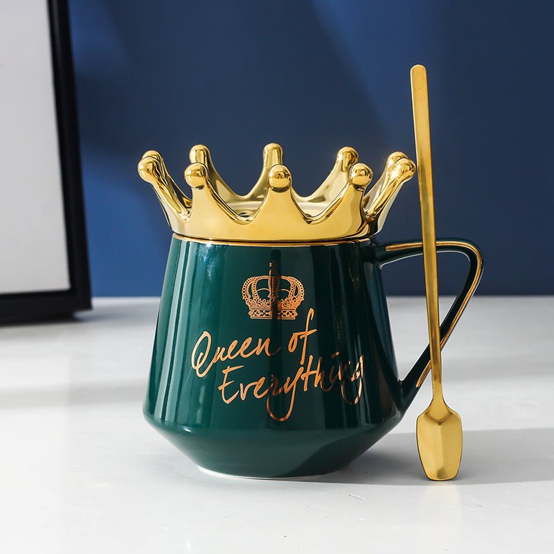 Crown Creative Mug $53.91 Dana Fashion Color: Green Dana's Kitchen Characteristics: The mug of mugs with the Christmas theme, the material is ceramic and wooden. Special process for making cup, can see the logo inside the cup. Non-slip handle, can save ho