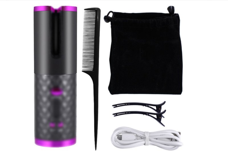 Curling Iron USB Wireless Multifunctional Charging Curler $39.00 Dana Fashion Color: Grey1 Beauty Tools Overview: 1, 6-speed temperature adjustment, 6-level time setting, according to the hair quality, you can press the button to turn on the temperature s