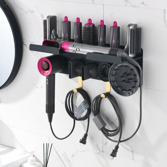 Curling Rod Storage Rack Barber Shop Hair Dryer Holder $199.00 Dana Fashion style: A Beauty Tools Product information Surface treatment: anodized Certification: None Material: Aluminum alloy Style: light luxury Style: light luxury Packing list Shelf x1