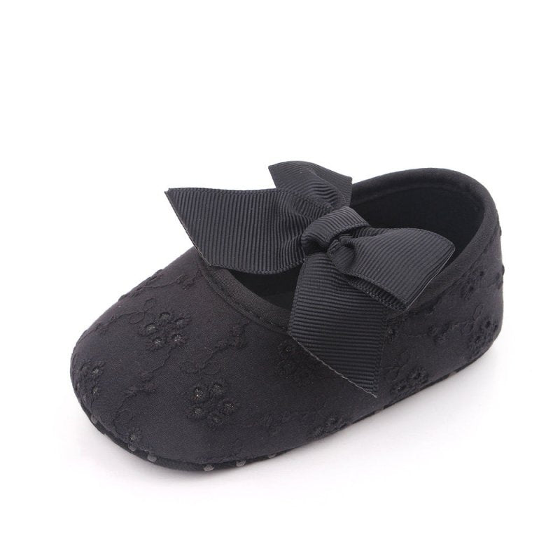 Cute Bow Princess Shoes Baby Shoes $14.63 Dana Fashion Color: Black Shoe size: 11cm Baby & Mother Overview: 100% new and high quality. Comfortable for kids to wear. Specifications: Upper material: cotton suitable season: spring, autumn Style: cute Functio