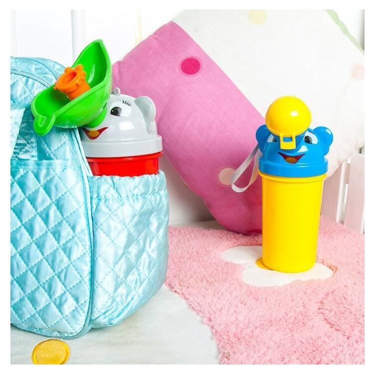 Cute Cartoon Shape Take-along Toddler Potty $101.46 Dana Fashion Color: Blue Baby & Mother Overview: 1. Reusable, easy to use, and clean. Just rinse with warm water. 2. The cute cartoon shape can attract babies. 3. User-friendly designs of hanging strap,