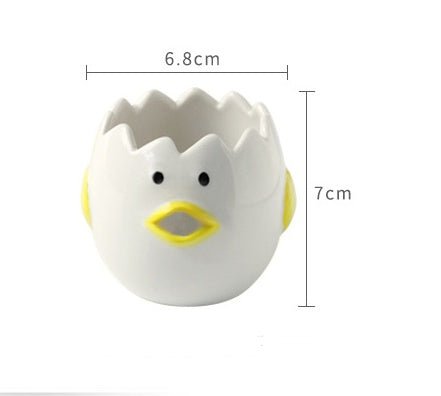 Cute Chicken Ceramic Egg White Separator Kitchen Accessories Practical $19.90 Dana Fashion format: Egg cup Dana's Kitchen Overview： 100% New design and high quality Separate egg white and yolk Convenient and easy Stylish cartoon style Make the kitchen ful