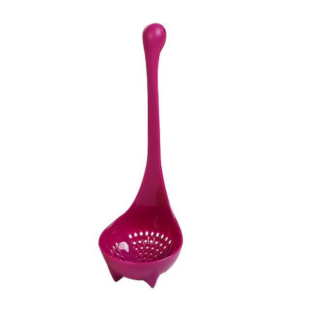 Cute Dinosaur Standing Spoon $15.00 Dana Fashion Color: Purple style: With packaging Dana's Kitchen Features: Brand new and high quality. Durable food grade PP material. Cute cartoon dinosaur design. Description: Production:Dinnerware Size: 8*8*24cm Mater