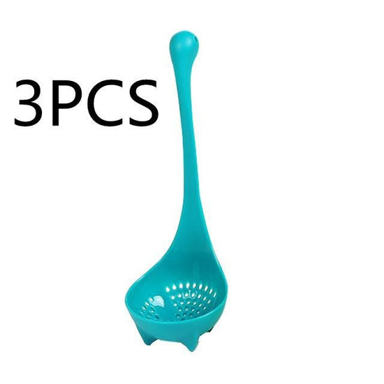 Cute Dinosaur Standing Spoon $19.00 Dana Fashion Color: 3pcs blue style: With packaging Dana's Kitchen Features: Brand new and high quality. Durable food grade PP material. Cute cartoon dinosaur design. Description: Production:Dinnerware Size: 8*8*24cm Ma