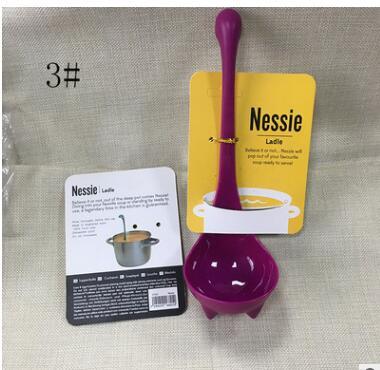 Cute Dinosaur Standing Spoon $15.00 Dana Fashion Color: Purple style: 1style Dana's Kitchen Features: Brand new and high quality. Durable food grade PP material. Cute cartoon dinosaur design. Description: Production:Dinnerware Size: 8*8*24cm Material: Foo