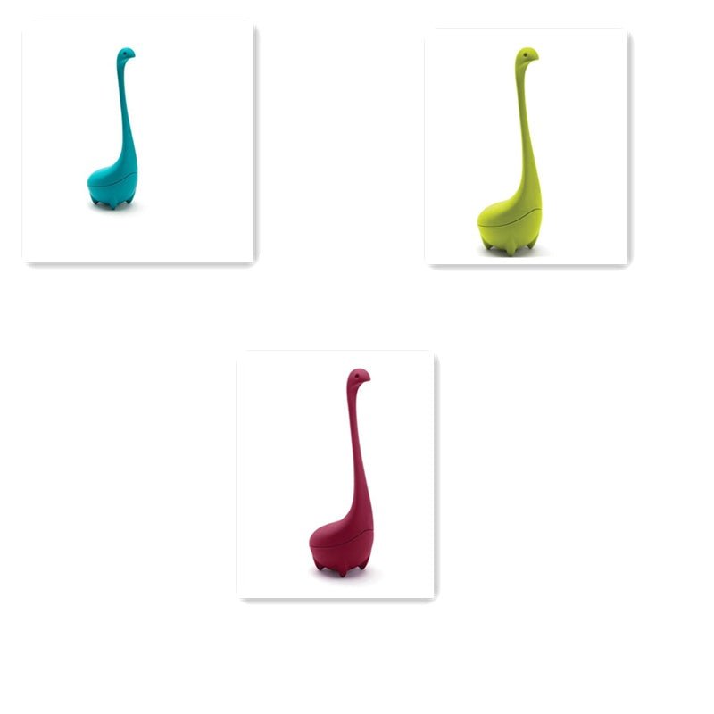 Cute Dinosaur Standing Spoon $19.00 Dana Fashion Color: 3colour style: 3piece set Dana's Kitchen Features: Brand new and high quality. Durable food grade PP material. Cute cartoon dinosaur design. Description: Production:Dinnerware Size: 8*8*24cm Material