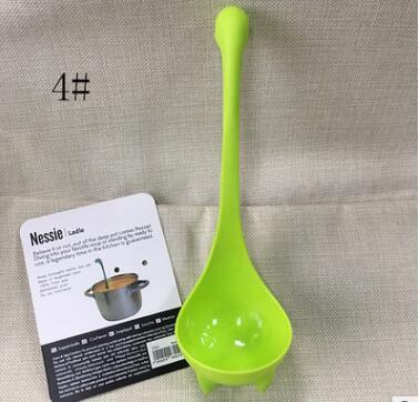 Cute Dinosaur Standing Spoon $15.00 Dana Fashion Color: Green style: 3 style Dana's Kitchen Features: Brand new and high quality. Durable food grade PP material. Cute cartoon dinosaur design. Description: Production:Dinnerware Size: 8*8*24cm Material: Foo
