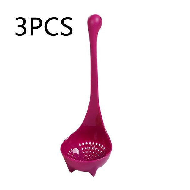 Cute Dinosaur Standing Spoon $19.00 Dana Fashion Color: 3pcs purple style: With packaging Dana's Kitchen Features: Brand new and high quality. Durable food grade PP material. Cute cartoon dinosaur design. Description: Production:Dinnerware Size: 8*8*24cm