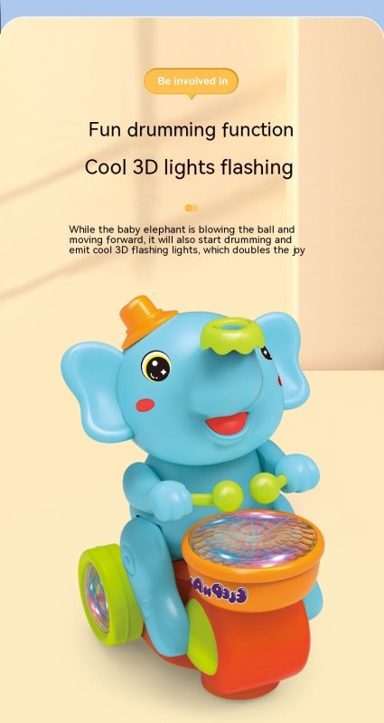 Cute Elephant Cool Music Light Electric Children's Toy Car $37.98 Dana Fashion Color: Blue Toys & Hobbies Product information: Ability Training: vision, crawling, hands and brains, senses, hand-eye coordination, interactive toys, hearing Color: small elep