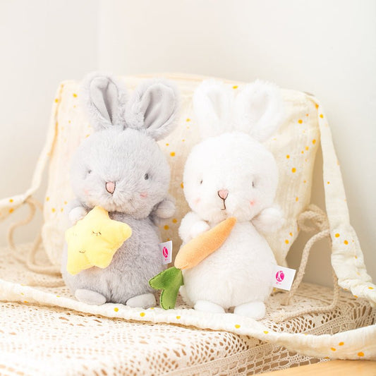 Cute Fluffy Bunny Plushies Stuffed Soft Baby Appease Toy Long Plush Hug Star Carrot Rabbit $19.53 Dana Fashion Color: Grey Dimensions: 22cm Baby & Mother Overview: Super-Cute Fluffy Hair Angora Rabbit Plush Toy Long Plush Hug Star Carrot Short Ears Bunny