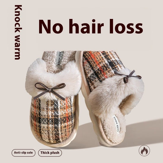 Cute Four Seasons Home Non-slip Plush Cotton Slippers Women $126.90 Dana Fashion Color: Coffee Color Size: 36 to37 Women's shoes Product information: Style: Casual Size: 42 40 36 38 Upper material: EVA Style: toe cap Heel height: flat heel (less than or e