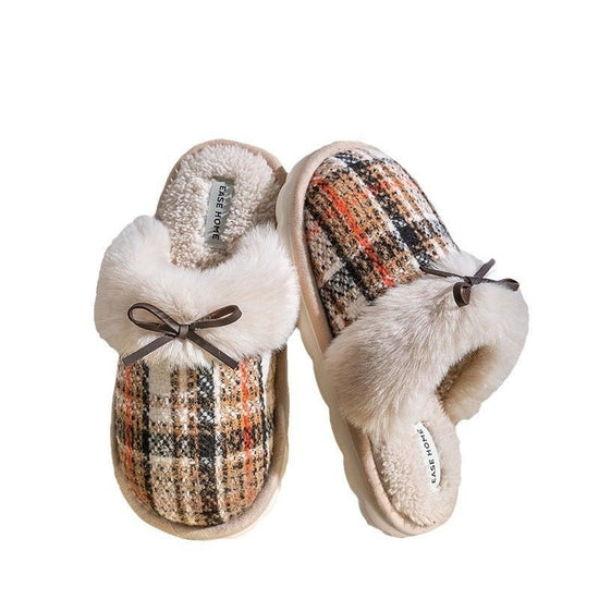 Cute Four Seasons Home Non-slip Plush Cotton Slippers Women $126.90 Dana Fashion Color: Coffee Color Size: 36 to37 Women's shoes Product information: Style: Casual Size: 42 40 36 38 Upper material: EVA Style: toe cap Heel height: flat heel (less than or e
