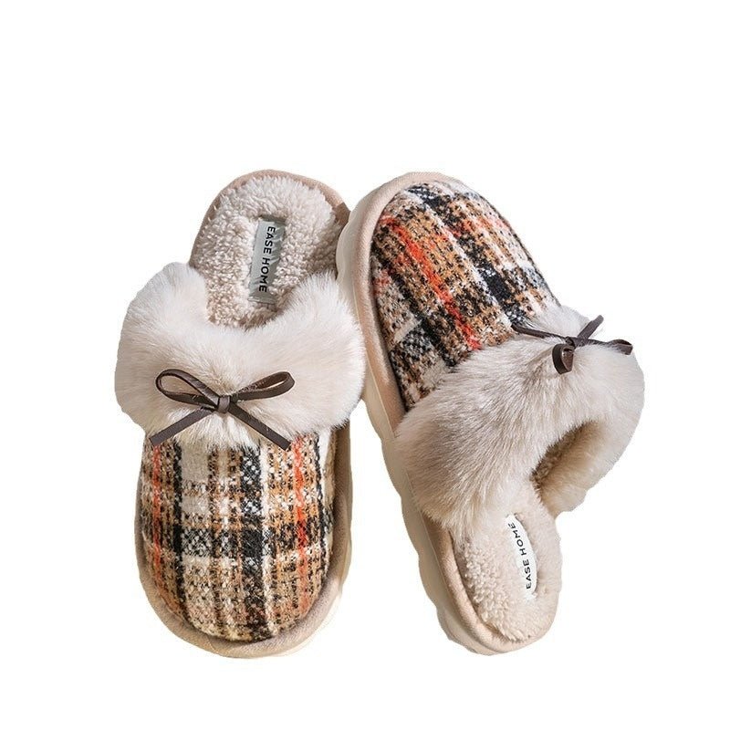Cute Four Seasons Home Non-slip Plush Cotton Slippers Women $126.90 Dana Fashion Color: Coffee Color Size: 36 to37 Women's shoes Product information: Style: Casual Size: 42 40 36 38 Upper material: EVA Style: toe cap Heel height: flat heel (less than or e