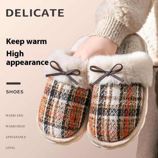 Cute Four Seasons Home Non-slip Plush Cotton Slippers Women $126.90 Dana Fashion Color: Coffee Color Size: 36 to37 Women's shoes Product information: Style: Casual Size: 42 40 36 38 Upper material: EVA Style: toe cap Heel height: flat heel (less than or e