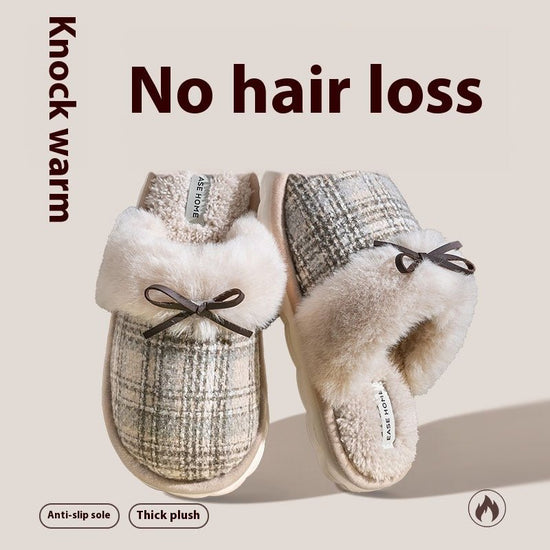 Cute Four Seasons Home Non-slip Plush Cotton Slippers Women $126.90 Dana Fashion Color: Coffee Color Size: 36 to37 Women's shoes Product information: Style: Casual Size: 42 40 36 38 Upper material: EVA Style: toe cap Heel height: flat heel (less than or e