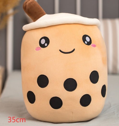 Cute Fruit Drink Plush Stuffed Soft Strawberry Milk Tea Plush Boba Tea Cup Toy Bubble Tea Pillow Cushion Kids Gift $26.48 Dana Fashion Color: Brown Size: 35CM Toys & Hobbies Overview: 1. Select comfortable fabrics The fabric is comfortable, soft to the to