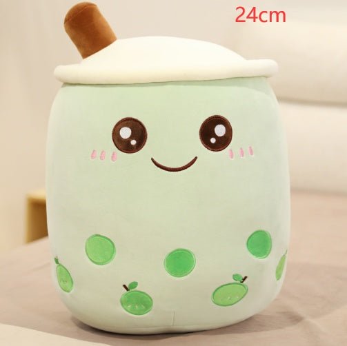 Cute Fruit Drink Plush Stuffed Soft Strawberry Milk Tea Plush Boba Tea Cup Toy Bubble Tea Pillow Cushion Kids Gift $16.35 Dana Fashion Color: Green Size: 24CM Toys & Hobbies Overview: 1. Select comfortable fabrics The fabric is comfortable, soft to the to