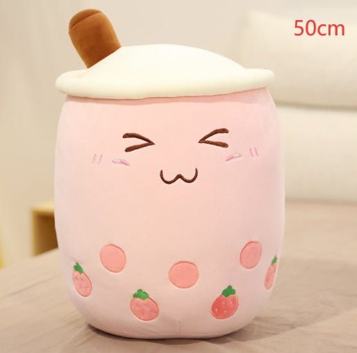 Cute Fruit Drink Plush Stuffed Soft Strawberry Milk Tea Plush Boba Tea Cup Toy Bubble Tea Pillow Cushion Kids Gift $47.76 Dana Fashion Color: Pink Size: 50CM Toys & Hobbies Overview: 1. Select comfortable fabrics The fabric is comfortable, soft to the tou