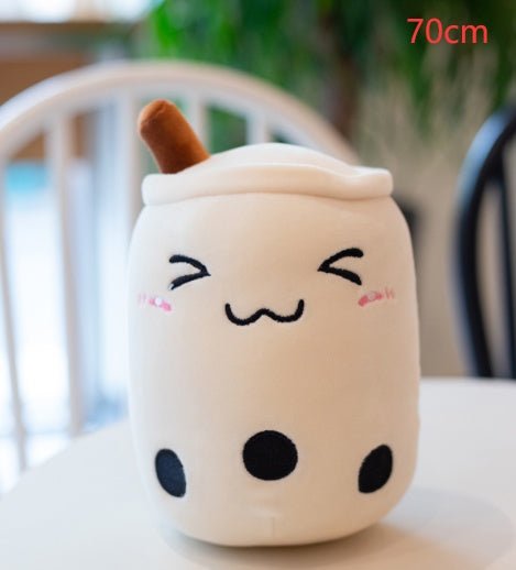 Cute Fruit Drink Plush Stuffed Soft Strawberry Milk Tea Plush Boba Tea Cup Toy Bubble Tea Pillow Cushion Kids Gift $81.03 Dana Fashion Color: White triangle eyes Size: 70cm Toys & Hobbies Overview: 1. Select comfortable fabrics The fabric is comfortable,