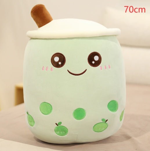 Cute Fruit Drink Plush Stuffed Soft Strawberry Milk Tea Plush Boba Tea Cup Toy Bubble Tea Pillow Cushion Kids Gift $91.46 Dana Fashion Color: Green Size: 70CM Toys & Hobbies Overview: 1. Select comfortable fabrics The fabric is comfortable, soft to the to