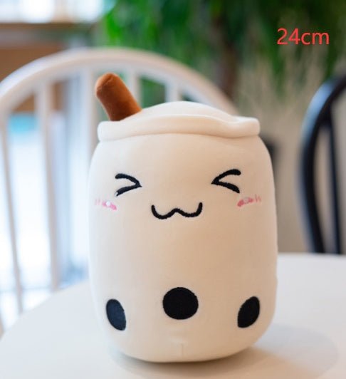 Cute Fruit Drink Plush Stuffed Soft Strawberry Milk Tea Plush Boba Tea Cup Toy Bubble Tea Pillow Cushion Kids Gift $16.47 Dana Fashion Color: White triangle eyes Size: 24cm Toys & Hobbies Overview: 1. Select comfortable fabrics The fabric is comfortable,