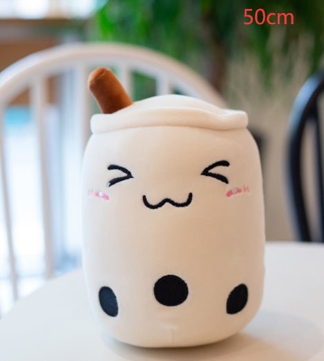 Cute Fruit Drink Plush Stuffed Soft Strawberry Milk Tea Plush Boba Tea Cup Toy Bubble Tea Pillow Cushion Kids Gift $43.81 Dana Fashion Color: White triangle eyes Size: 50cm Toys & Hobbies Overview: 1. Select comfortable fabrics The fabric is comfortable,