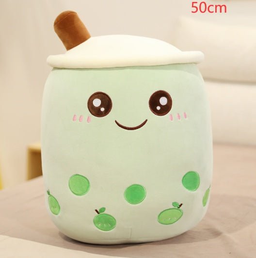 Cute Fruit Drink Plush Stuffed Soft Strawberry Milk Tea Plush Boba Tea Cup Toy Bubble Tea Pillow Cushion Kids Gift $47.76 Dana Fashion Color: Green Size: 50CM Toys & Hobbies Overview: 1. Select comfortable fabrics The fabric is comfortable, soft to the to