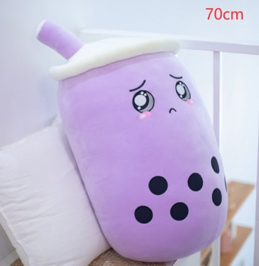 Cute Fruit Drink Plush Stuffed Soft Strawberry Milk Tea Plush Boba Tea Cup Toy Bubble Tea Pillow Cushion Kids Gift $84.74 Dana Fashion Color: Purple Size: 70CM Toys & Hobbies Overview: 1. Select comfortable fabrics The fabric is comfortable, soft to the t