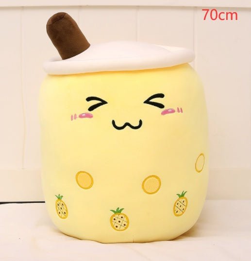 Cute Fruit Drink Plush Stuffed Soft Strawberry Milk Tea Plush Boba Tea Cup Toy Bubble Tea Pillow Cushion Kids Gift $76.13 Dana Fashion Color: Yellow Size: 70CM Toys & Hobbies Overview: 1. Select comfortable fabrics The fabric is comfortable, soft to the t