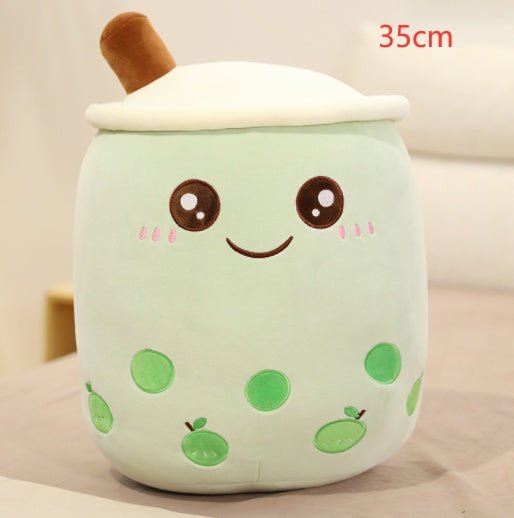 Cute Fruit Drink Plush Stuffed Soft Strawberry Milk Tea Plush Boba Tea Cup Toy Bubble Tea Pillow Cushion Kids Gift $30.32 Dana Fashion Color: Green Size: 35CM Toys & Hobbies Overview: 1. Select comfortable fabrics The fabric is comfortable, soft to the to
