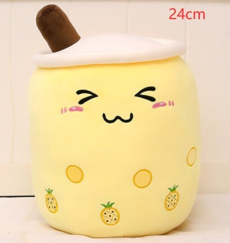 Cute Fruit Drink Plush Stuffed Soft Strawberry Milk Tea Plush Boba Tea Cup Toy Bubble Tea Pillow Cushion Kids Gift $13.93 Dana Fashion Color: Yellow Size: 24CM Toys & Hobbies Overview: 1. Select comfortable fabrics The fabric is comfortable, soft to the t