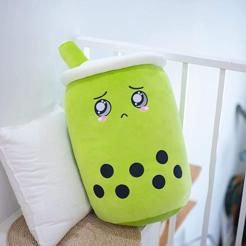 Cute Fruit Drink Plush Stuffed Soft Strawberry Milk Tea Plush Boba Tea Cup Toy Bubble Tea Pillow Cushion Kids Gift $16.04 Dana Fashion Color: Matcha green Size: 25CM Toys & Hobbies Overview: 1. Select comfortable fabrics The fabric is comfortable, soft to