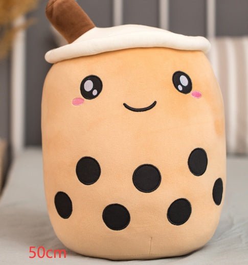 Cute Fruit Drink Plush Stuffed Soft Strawberry Milk Tea Plush Boba Tea Cup Toy Bubble Tea Pillow Cushion Kids Gift $51.63 Dana Fashion Color: Brown Size: 50CM Toys & Hobbies Overview: 1. Select comfortable fabrics The fabric is comfortable, soft to the to