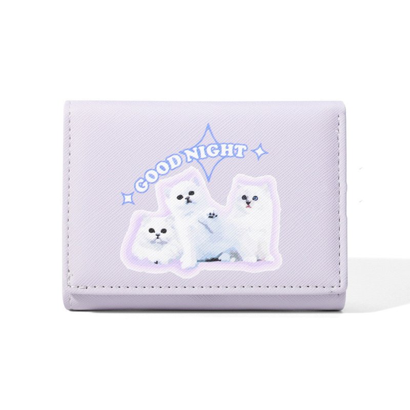 Cute Ladies Card Holder Fashion Cross Pattern Three Fold $18.74 Dana Fashion Color: Purple Women's Bags Product information: Pattern: Animal Color: 878-6123 pink, 878-6123 Green, 878-6123 Blue, 878-6123 purple, 878-6123 Black Functions: ultra-light, wear-