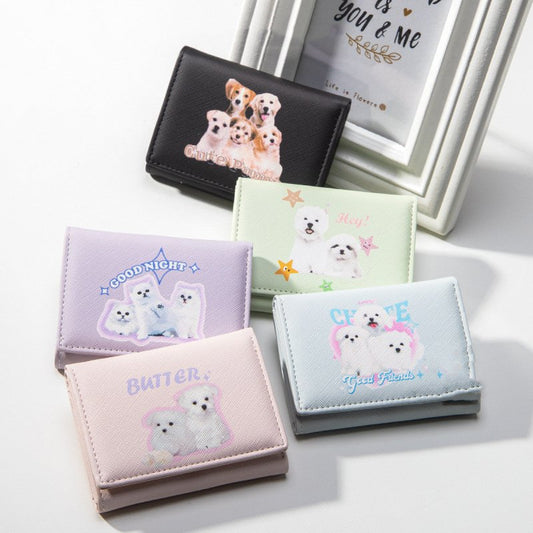 Cute Ladies Card Holder Fashion Cross Pattern Three Fold $18.74 Dana Fashion Color: Black Women's Bags Product information: Pattern: Animal Color: 878-6123 pink, 878-6123 Green, 878-6123 Blue, 878-6123 purple, 878-6123 Black Functions: ultra-light, wear-r