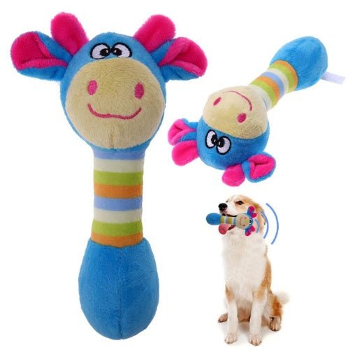 Cute Pet Toys Chew Squeaker For Dogs And Cats $20.63 Dana Fashion style: Blue Toys & Hobbies Material: Plush Style: stuffed sound toy Color: Blue, Yellow, Pink, Coffee Size: approx. 18x10x6cm/7.08x3.93x2.36in Safe,non-toxic,practical and lovely toys for y