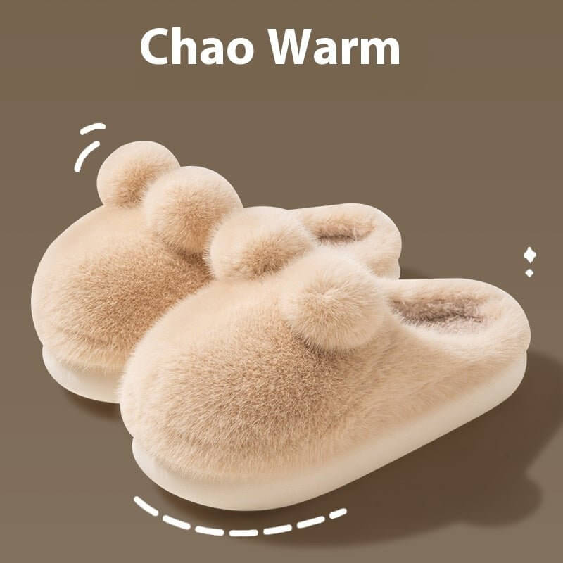 Cute Rabbit Indoor Home With Velvet Warmth Baotou EVA Anti Slip Slippers $49.50 Dana Fashion Color: Khaki Shoe size: 36or37 Women's shoes Overview: Unique design, stylish and beautiful. Good material, comfortable feet. A variety of colors, any choice. Spe
