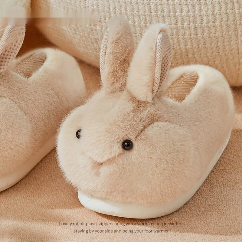 Cute Rabbit Plush Cotton Slippers For Women's Home Use $120.00 Dana Fashion Color: Apricot Bag Style Shoe size: 36or37 Women's shoes Overview: Unique design, stylish and beautiful. Good material, comfortable feet. A variety of colors, any choice. Specific