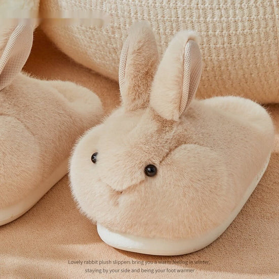 Cute Rabbit Plush Cotton Slippers For Women's Home Use $120.00 Dana Fashion Color: Apricot Shoe size: 36or37 Women's shoes Overview: Unique design, stylish and beautiful. Good material, comfortable feet. A variety of colors, any choice. Specification: Sty