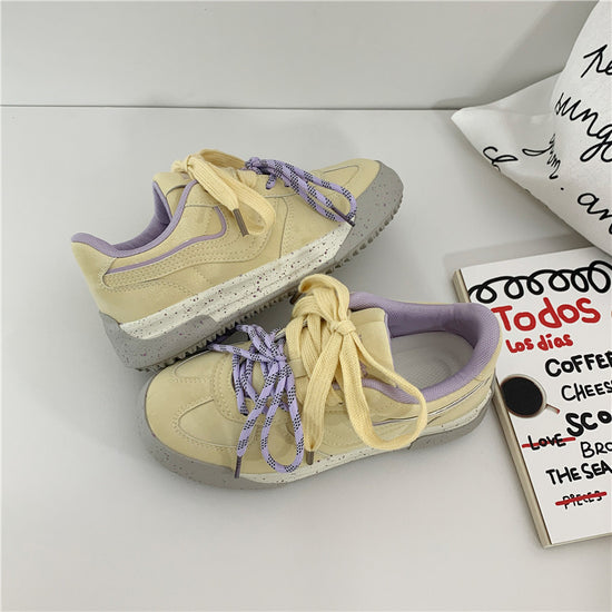 Sports And Leisure Korean Style Versatile Platform Student Sneakers