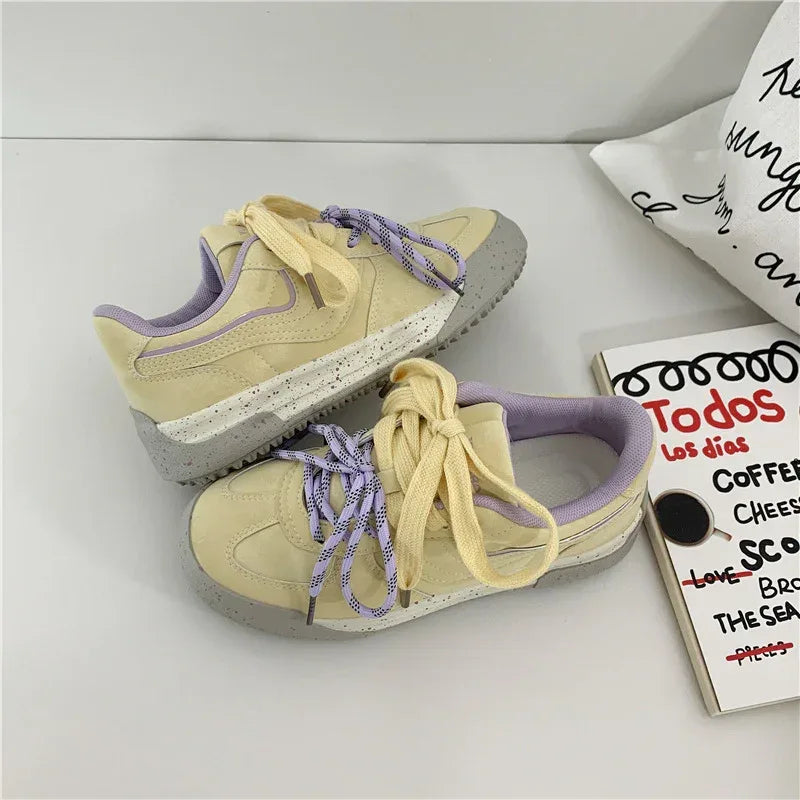 Sports And Leisure Korean Style Versatile Platform Student Sneakers - DanaFashionstore