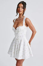 Tailored Backless Dress Women 2026 - Floral High Waist Summer Dress - DanaFashionstore