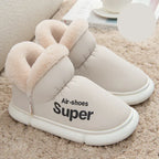 Warm House Shoes Plush Fleece High Back Heel Slippers Home Winter Warm Couple Shoes - DanaFashionstore
