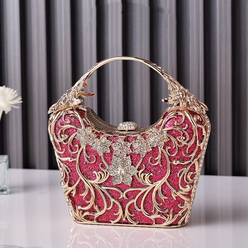 Hollow Out Party Clutch Shiny Banquet Bag - Dana Fashion
