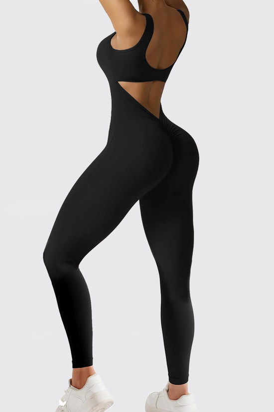 Women Sleeveless Flare Jumpsuits Fitness Yoga Long Pants